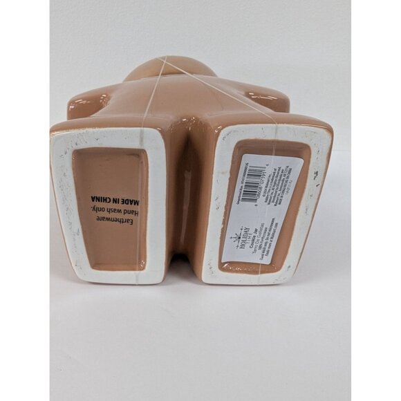 Gingerbread Man Ceramic Cookie Jar With Lid 10-Inch Tall Hand Wash Only Ideal Fo - Picture 3 of 5